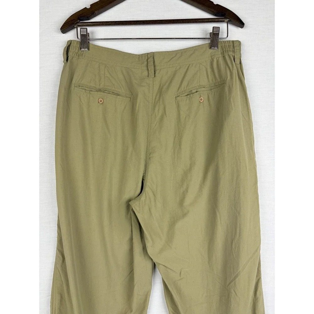 REI Co-op Mens Pleated Hiking Pants Tan Khaki Outdoor Trekking Ankle Zip L‎